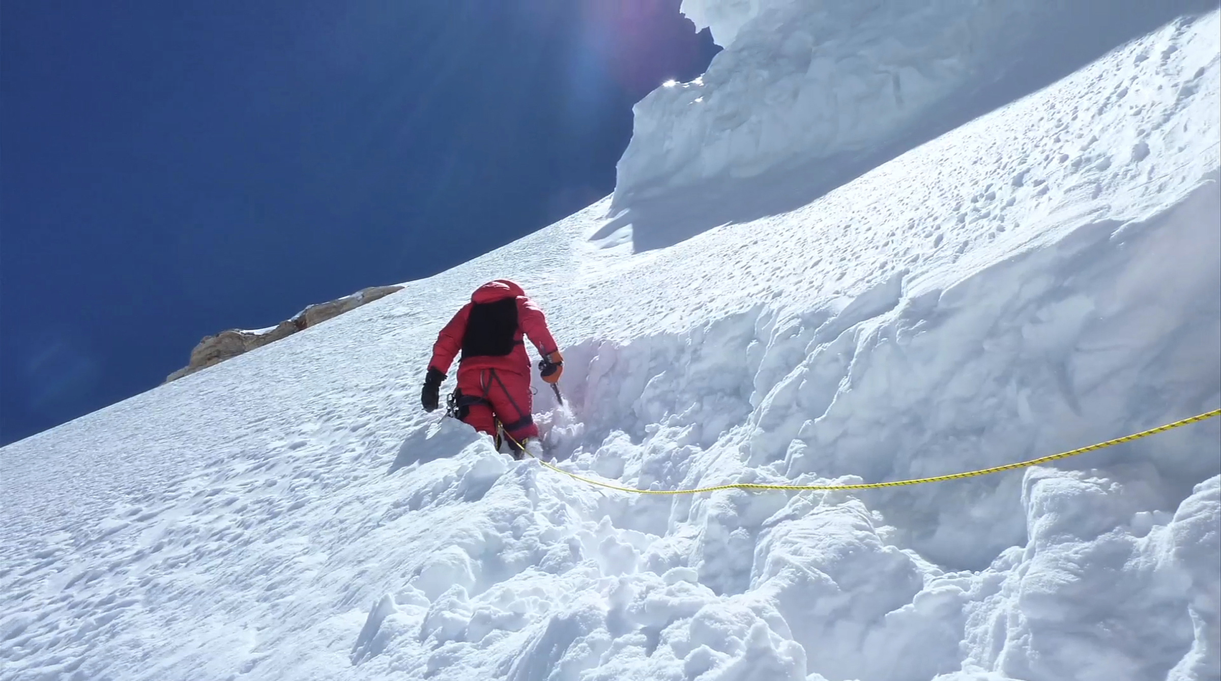 Waist-deep snow below the summit proved impassable.First Run Features