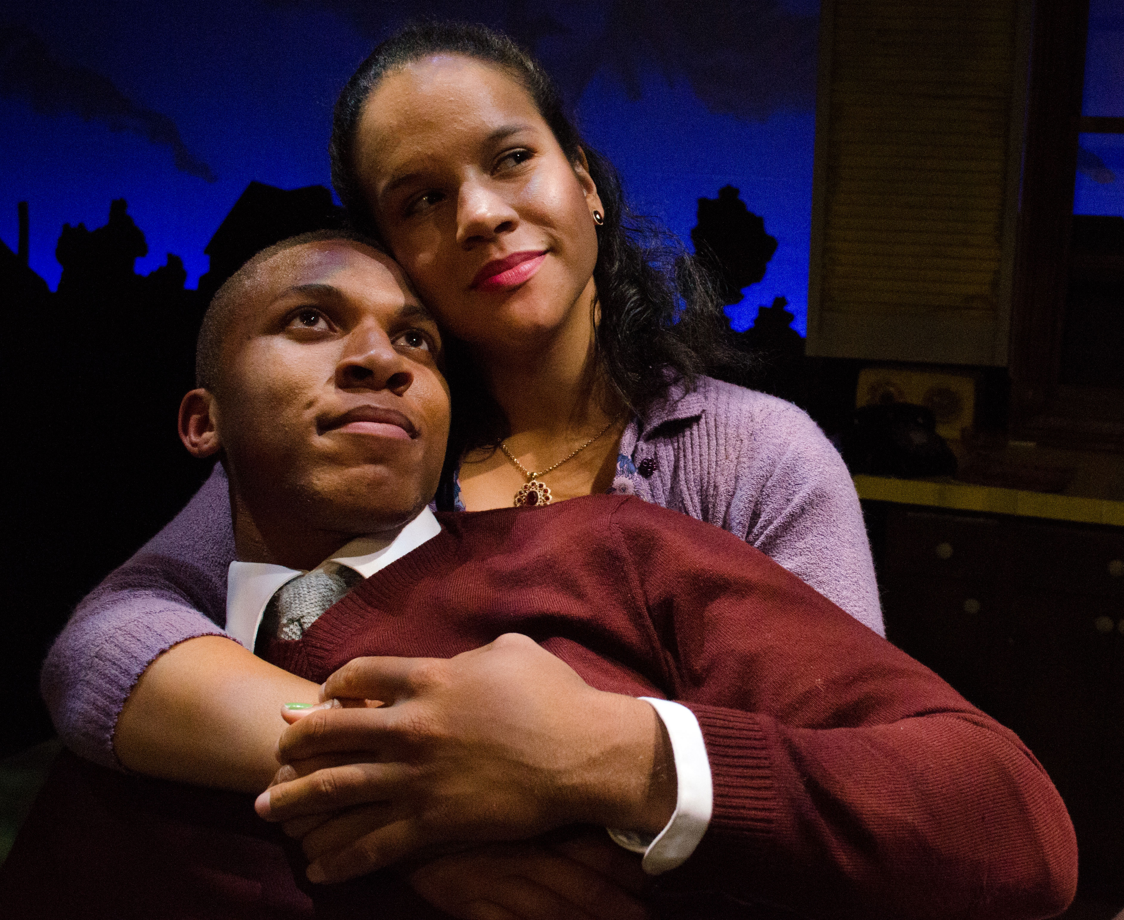 Treavor Boykin (with Marquicia Dominguez) as the doomed young Monroe. Paul Bestock