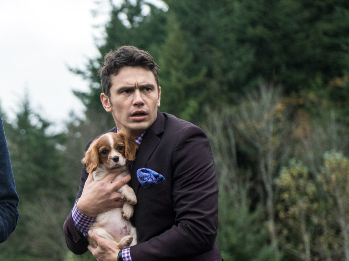 Yes, we are shamelessly running a photo of Franco and a puppy.