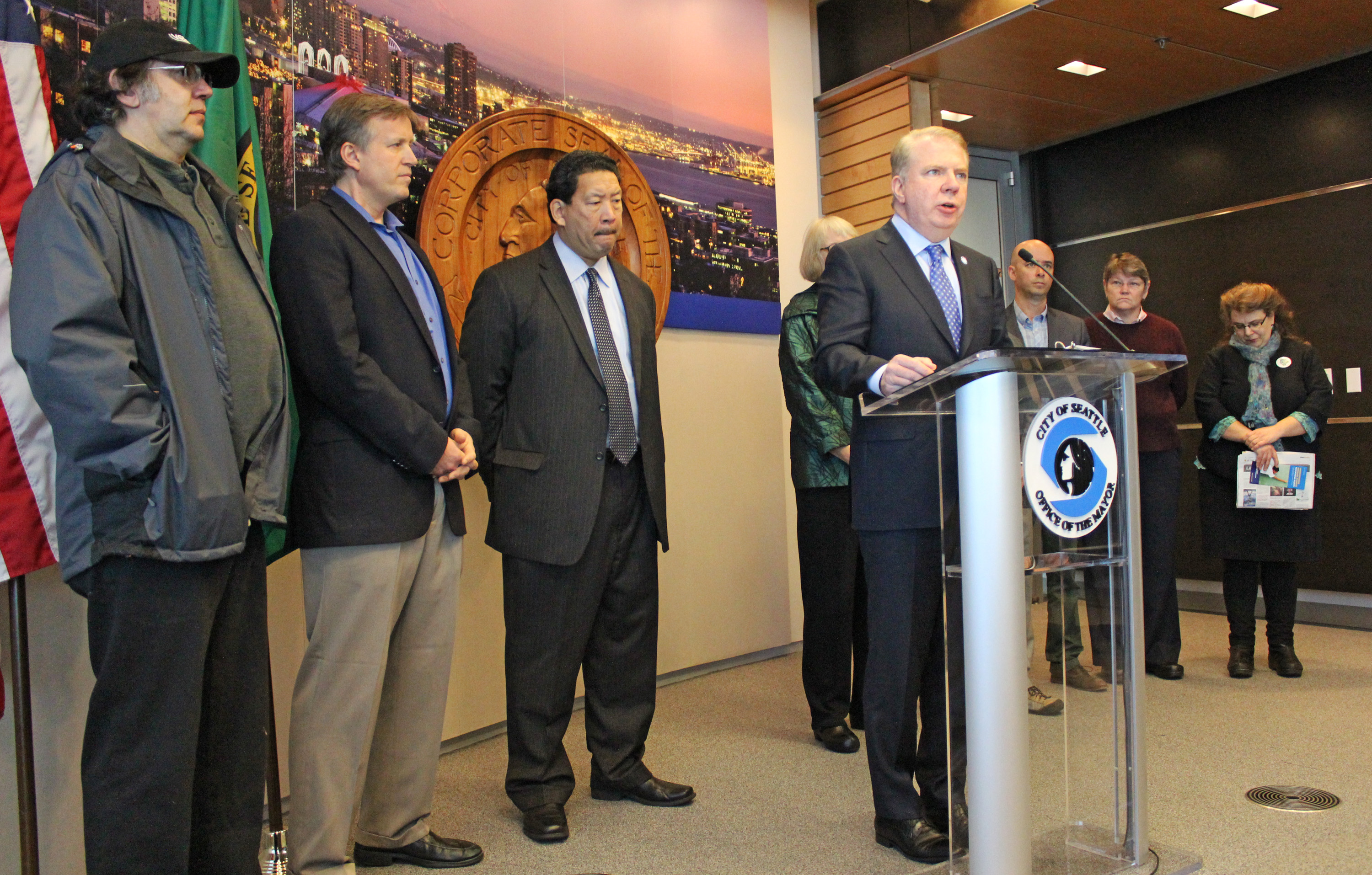Murray announced plans Wednesday to expand emergency homeless shelter beds and allow up to three permitted encampments in Seattle. Courtesy of the Mayor's Office