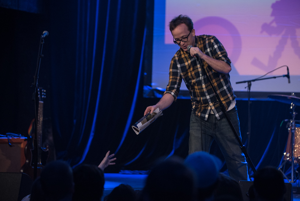 Funny man Chris Gethard hosted the night with a self-mocking set of jokes that had us laughing the whole night. Photo by Morgen Schuler.