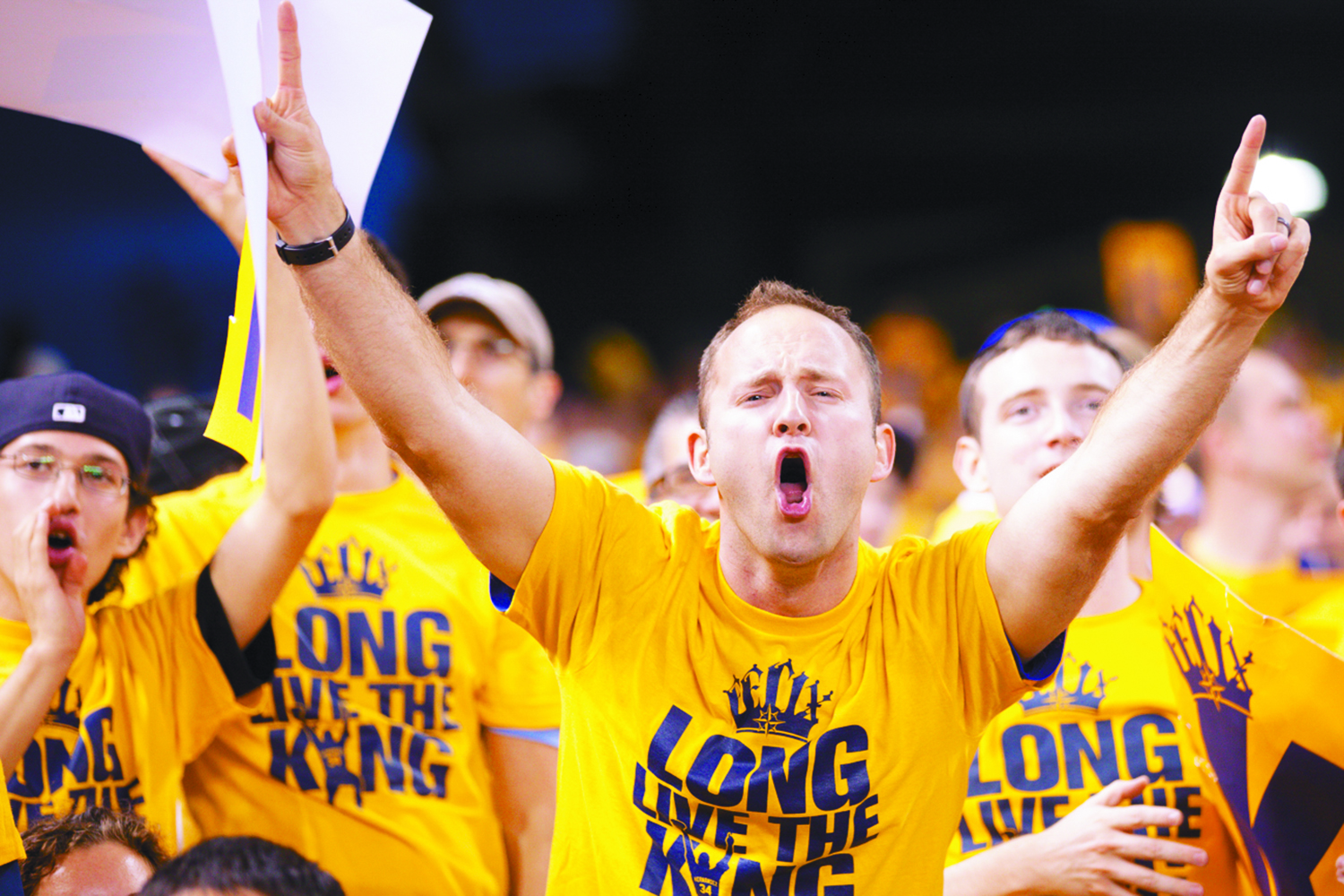 But that didn't mean they still weren't supportive - like this fan from the King's Court section on Friday night.