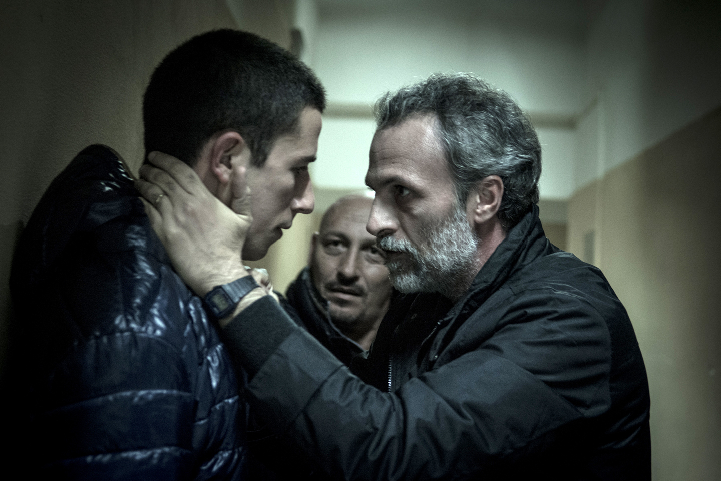 The son (Fumo, left) and father (Ferracane, right) fall into inevitable conflict. Francesca Casciarri/Vitagraph Films