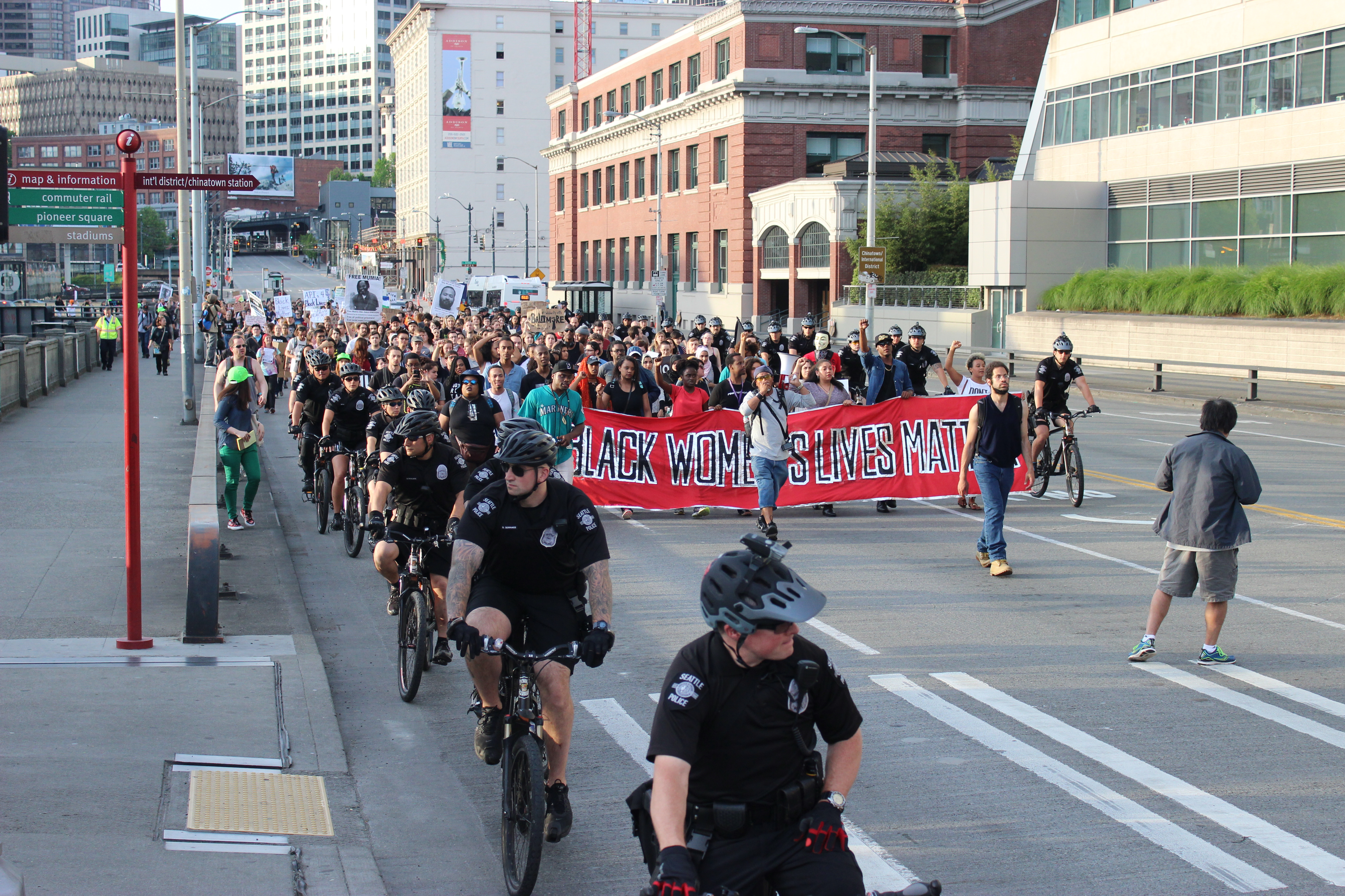 Saturday night, hundreds of Black Lives Matter activists marched through Seattle streets