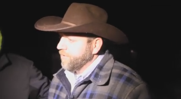 Ammon Bundy addresses reporters during the occupation of a wildlife refuge in Oregon.
