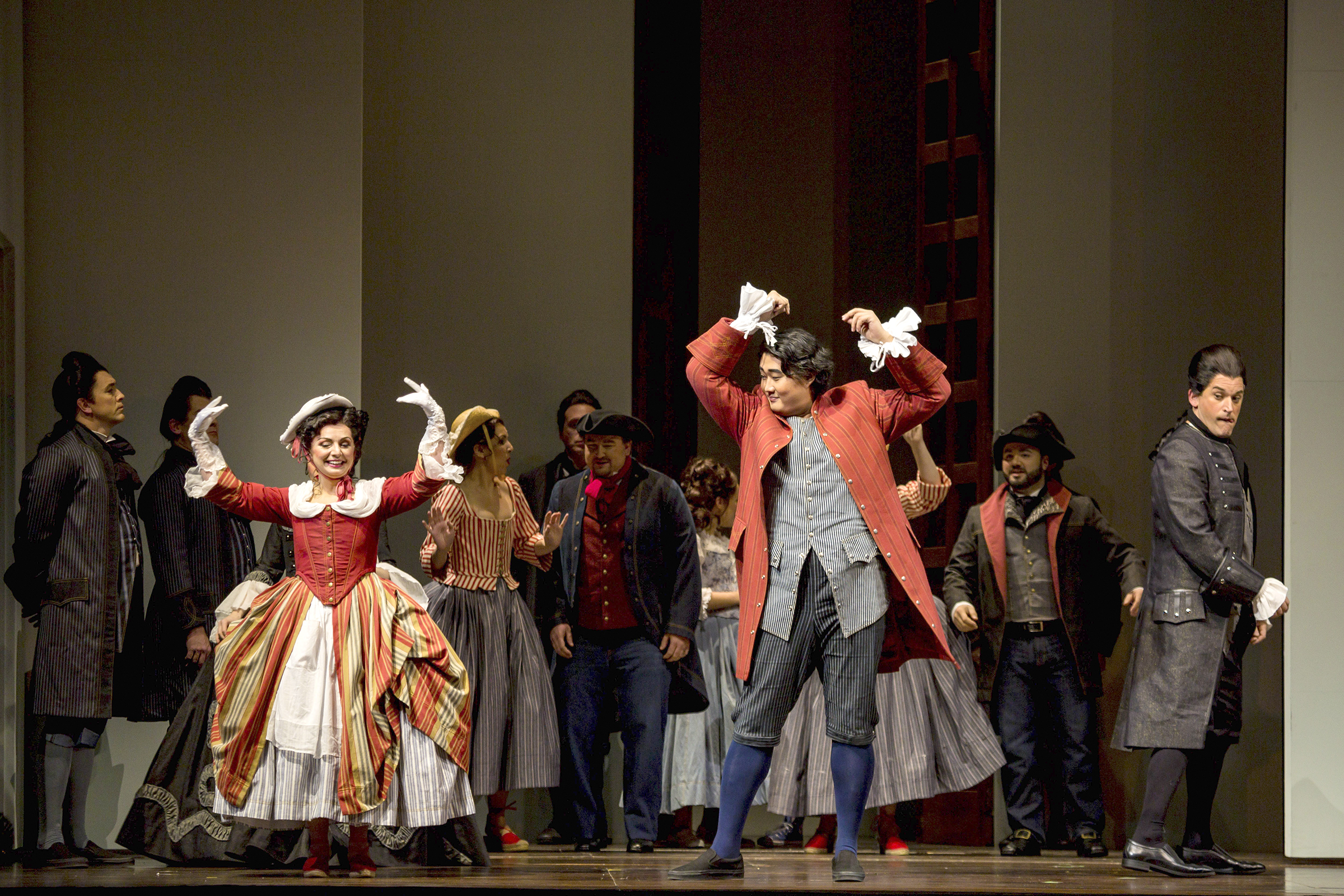 Focile and Shenyang as Susanna and Figaro at their wedding dance. Photo courtesy of Seattle Opera
