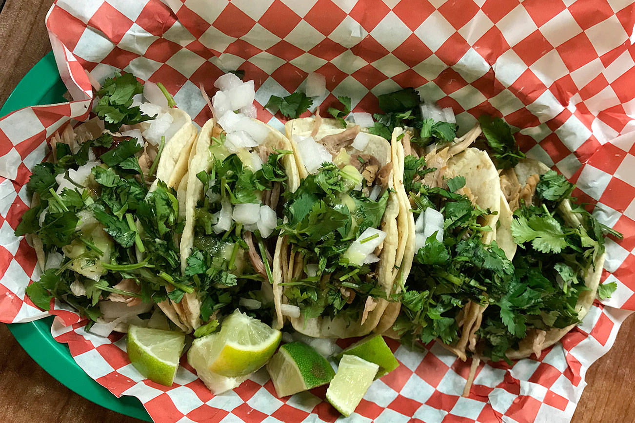 Taco Street carnitas tacos. Photo by Eva Walker