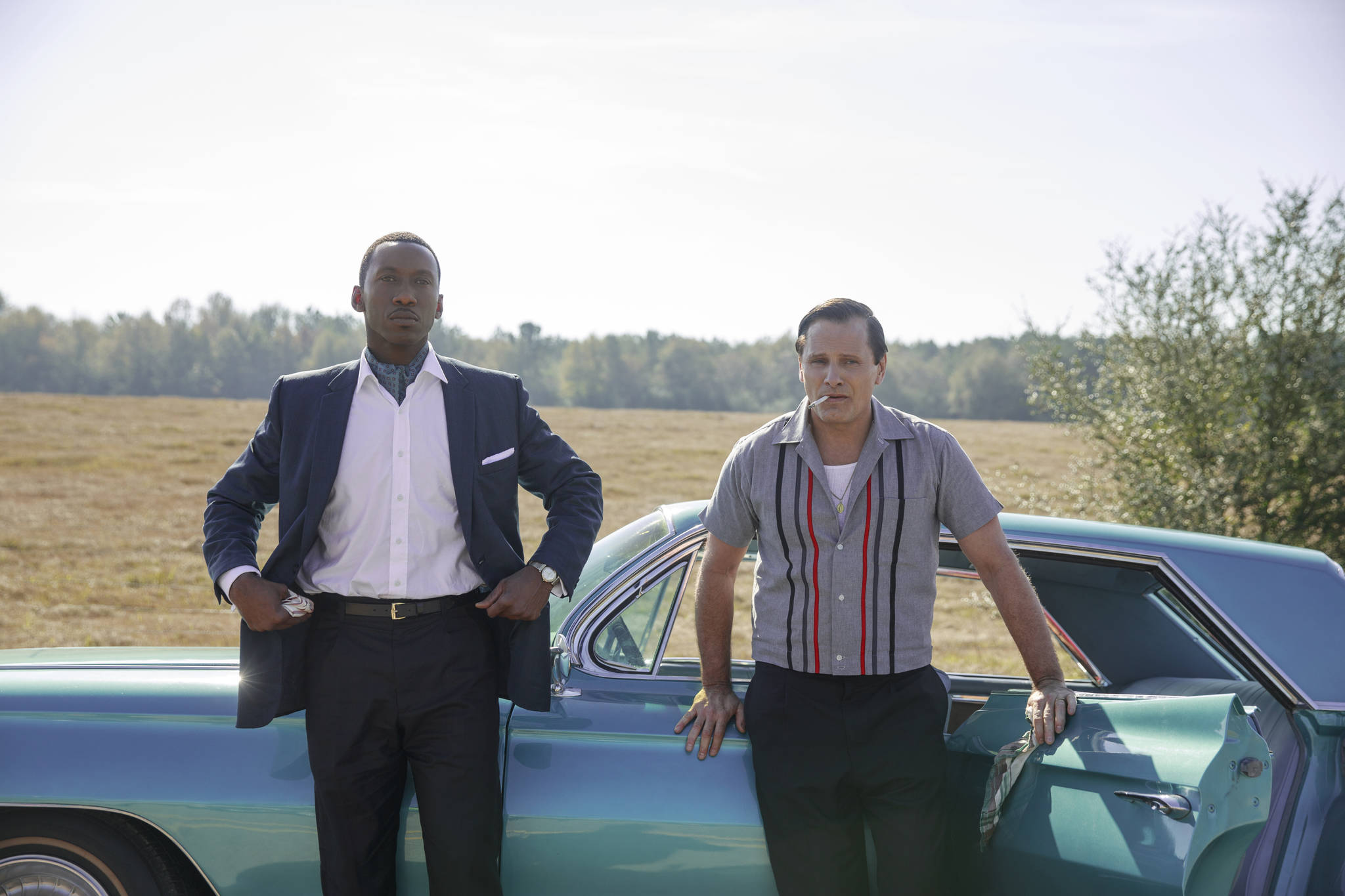 Mahershala Ali and Viggo Mortensen form the odd couple that carries Green Book. 
Courtesy Universal Pictures