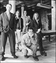 Something to Bragg about: Billy (left) and Wilco pay tribute to Woody Guthrie.