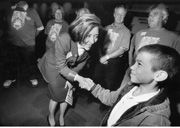 Meet the millionairess: Cantwell courts the prepubescent vote.