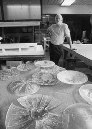 Artist in action: Glass artist George Scott fights for artists' housing.