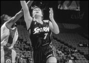 Pickup game: Storm games have become a place for lesbians to see-and-be-seen.