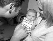 Baby Loucas had to go to Los Angeles for heart surgery.