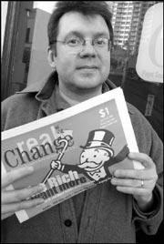 Tim Harris, executive director of Real Change, says "donations are just down, really down."