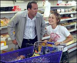 Scared straight? Lohman introduces Cage to the terrors of parenthood.