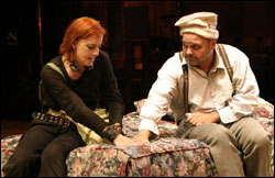 Three hours in hell: Kristen Flanders and Laurence Ballard play father and daughter in Kabul.