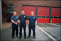 From left, Station 31 firefighters David Faires, Dennis Karl, and Tim Bapst.