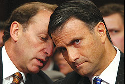 Jack Abramoff listens to his attorney during an appearance last year before the Senate Indian Affairs Committee. He refused to answer questions.