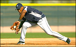 Adrian Beltre at third base with the Mariners in Arizona.