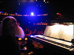 The man behind the music: Durkee at the controls.