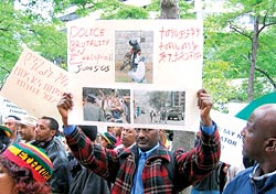 In Seattle, Ethiopians march.