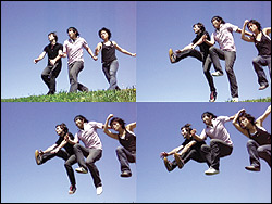 The Long Ranger, from left: Seth Thomas, Ted Chen, and Sylvia Chen.