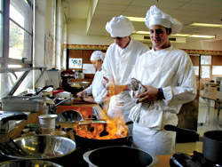 The Bothell High chefs-in-training at work.