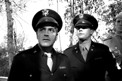 Clooney (left): self-consciously retro.