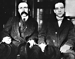 Doomed defendants Vanzetti (left) and Sacco.