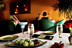 Blue pearls in their colorful setting.