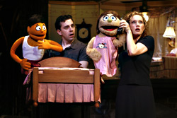 Post-coital remorse:Princeton (Robert McClure) and Kate Monster (Kelli Sawyer).