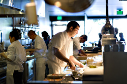 Chef Mark Fuller, concentrating on perfection.