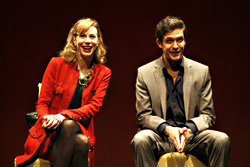 A full-on drag-queen part: Scott-Reed as Diane and Bledsoe as Mitchell.