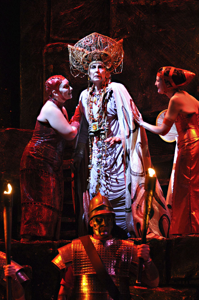 On the verge of camp: Plowright takes command.