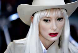 What, you thought Swinton was in a cowboy movie?
