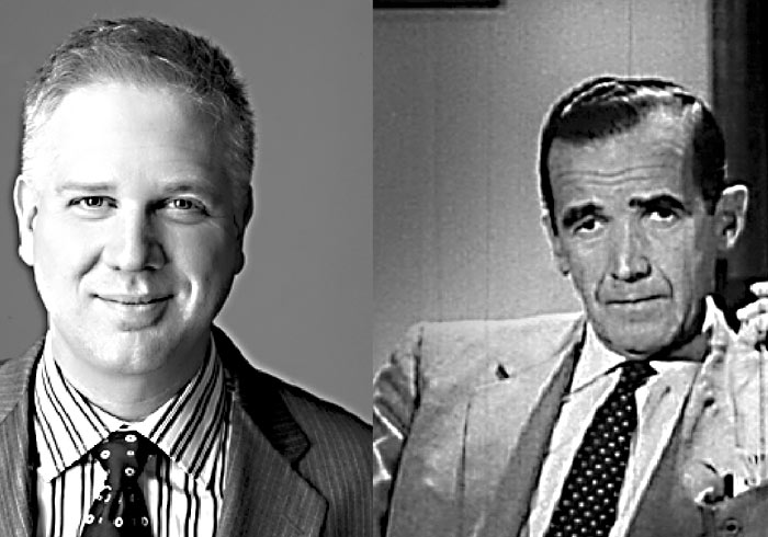 Beck (left) and Murrow share a home county, but little in the way of ideology.