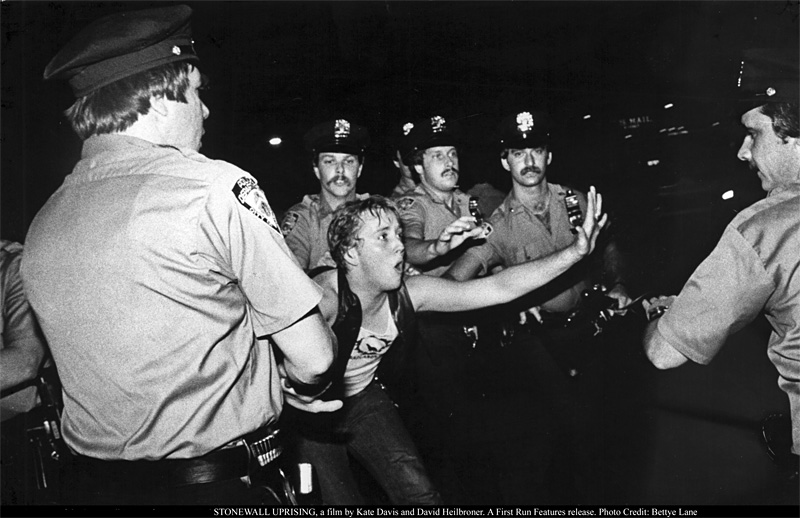 One of the rare news photos from the riot and arrests.