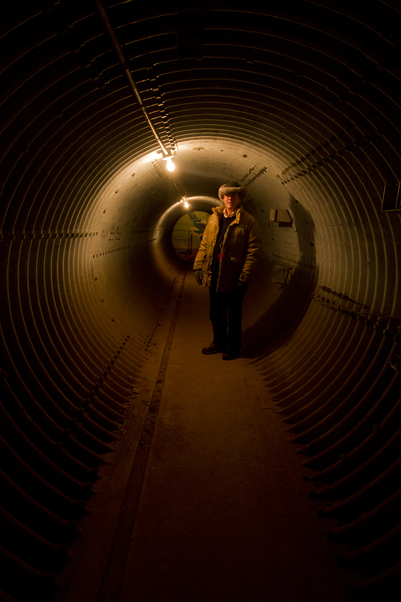 Davenport, shown standing inside the missile bunker he purchased from a convicted murderer's sons in 2006.