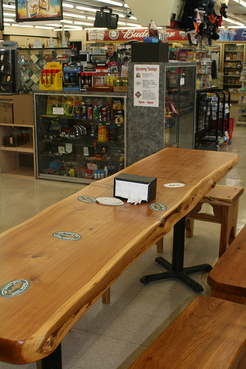The nicest convenience-store table on earth.
