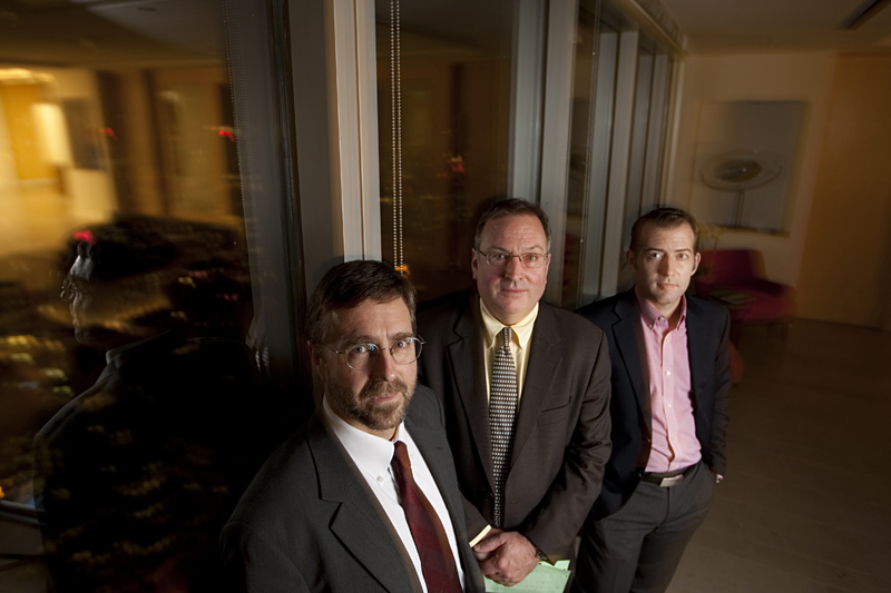 (Left to right:) Joe McMillan, Harry Schneider, and Charles Sipos were part of a Perkins Coie team that changed industry perception concerning Gitmo cases.
