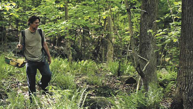 Cortlund goes gathering in the woods.