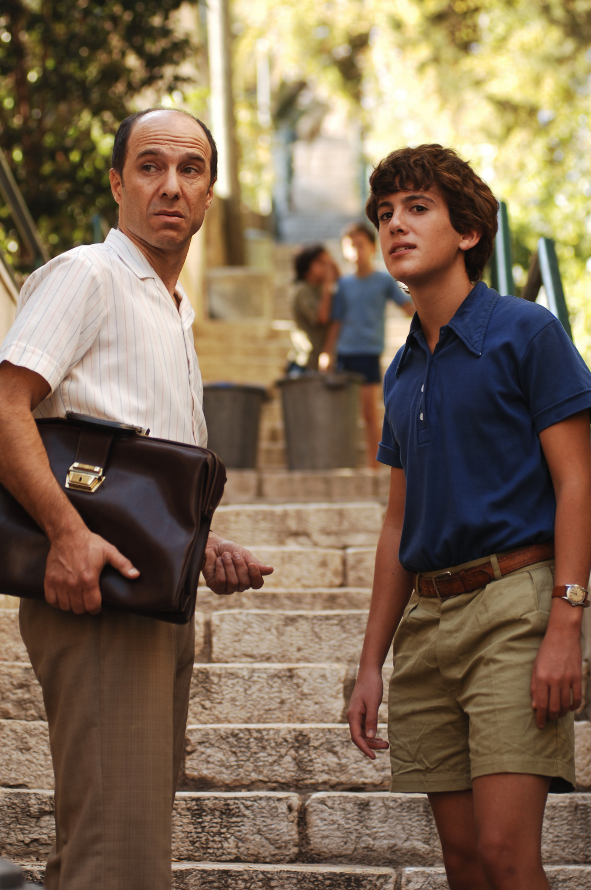 Master and pupil: Miller (left) and young Shafir.Menemsha Films