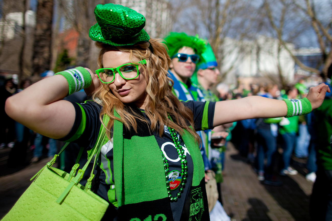 It was a day before St. Patty's Day, but the green was