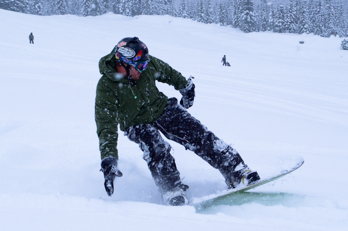 After watching snow fall only to be washed away by rain for