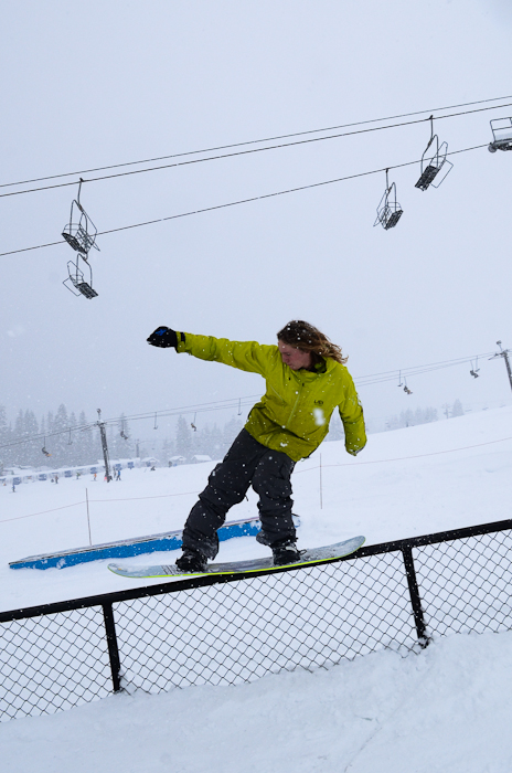 After watching snow fall only to be washed away by rain for