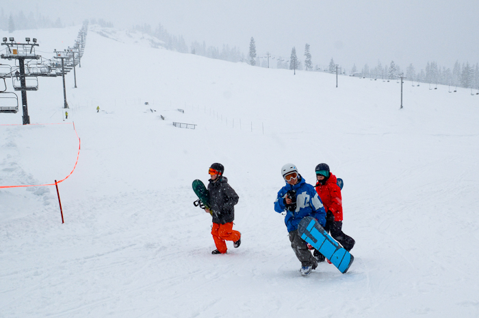 After watching snow fall only to be washed away by rain for