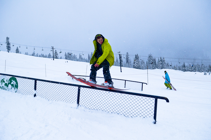 After watching snow fall only to be washed away by rain for