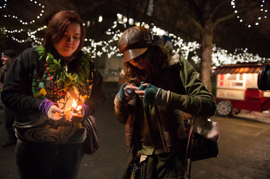 The new law legalizing marijuana explicitly prohibits smoking the stuff in public.