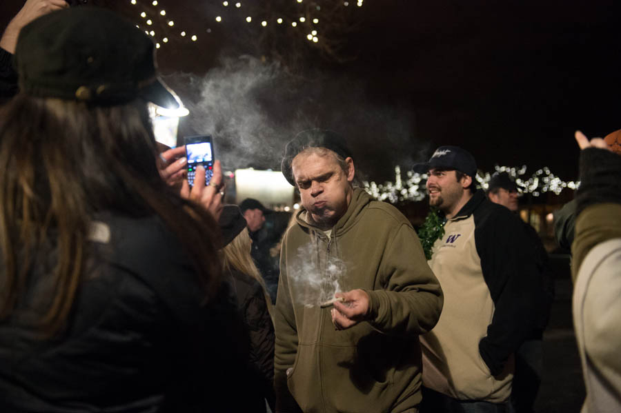 The new law legalizing marijuana explicitly prohibits smoking the stuff in public.