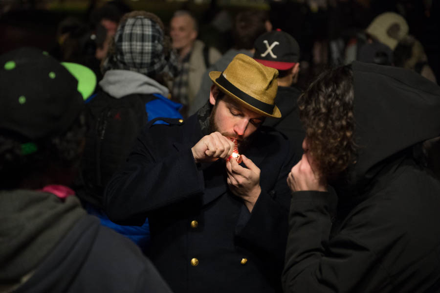 The new law legalizing marijuana explicitly prohibits smoking the stuff in public.